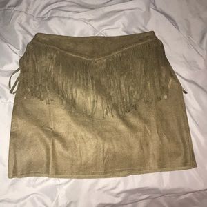 Fringe mini skirt
